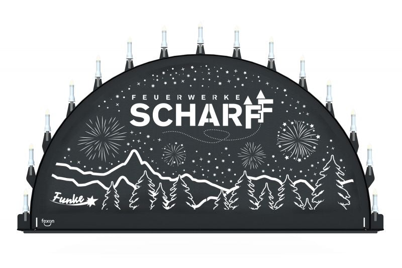 Schwibbogen "Feuerwerke Scharff"