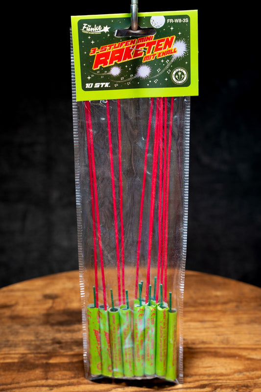 3-Stufen Mini-Raketen mit Knall