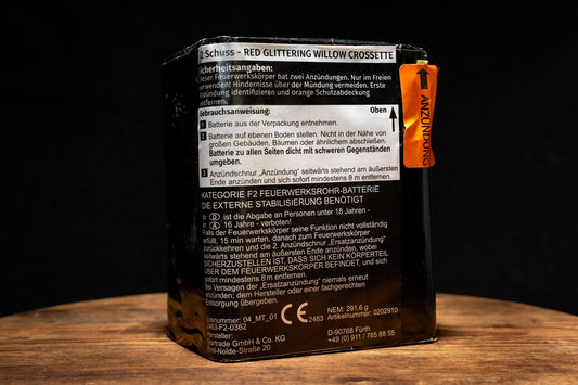 Red Glittering Willow Crossette