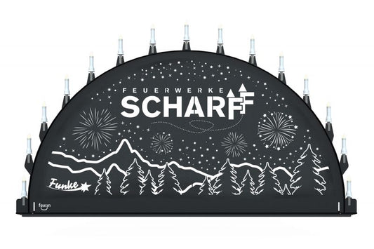 Schwibbogen "Feuerwerke Scharff"