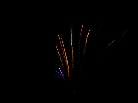 Gold rain to blue comet with blue mine Zipper