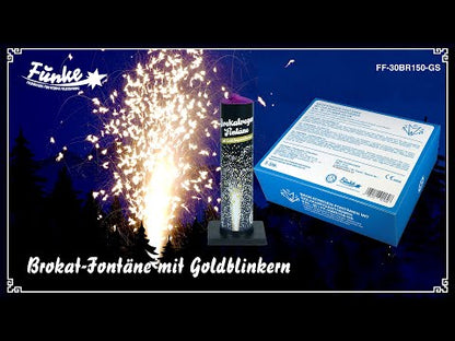Brokatregen-Fontäne mit Goldchrysanthemen