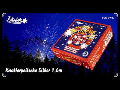 Knatterpeitsche Silber 1,6m