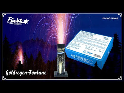 Goldregen-Fontäne mit blauen Sternen