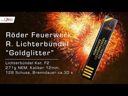 Römisches Lichterbündel Goldglitter